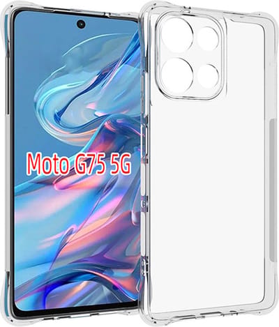 MobyDefend Hoesje - Geschikt voor Motorola Moto G75 - Transparante Shockproof TPU Backcover - Verstevigde Hoeken - Volledig Doorzichtig