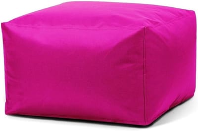 Vierkante Poef - Voetenbankje Zitzak - Buiten Zitten - Waterdichte Oxford Stof - 65x65x40cm - Roze