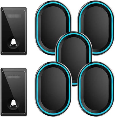 Draadloze Deurbel - Bel Set - Huis Beveiligen - Zelfopwekkende Knop - 200m Bereik - Wit Zwart