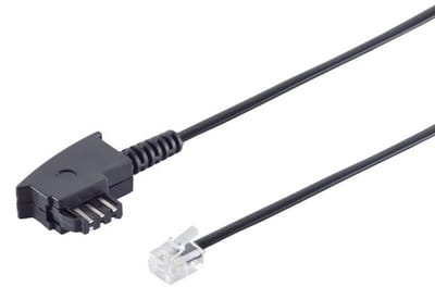 TAE-F - RJ11 telecom kabel | Duitsland (oud) | zwart | 20 meter