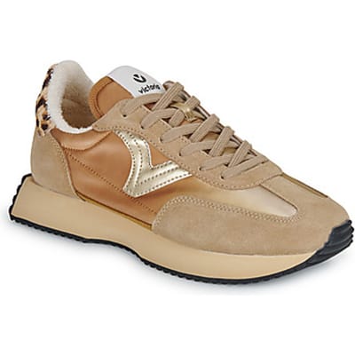 Metallische nylon sneakers met gespleten leer voor dames Victoria Cosmos