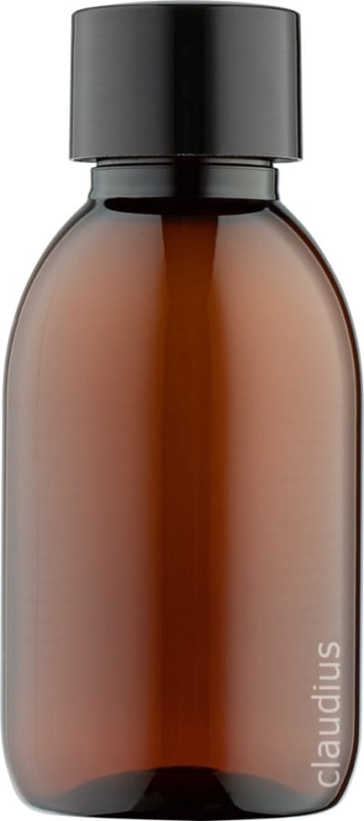 Lege Plastic Fles 250 ml PET Amber bruin - met zwarte dop - set van 10 stuks - navulbaar - leeg