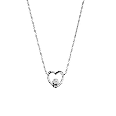 Orphelia 'Mila' Dames 925 Sterling Zilver Set: Ketting + Oorbellen - Zilver SET-7484
