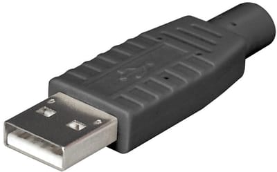 USB-A (m) soldeerbare connector - USB2.0 / zwart