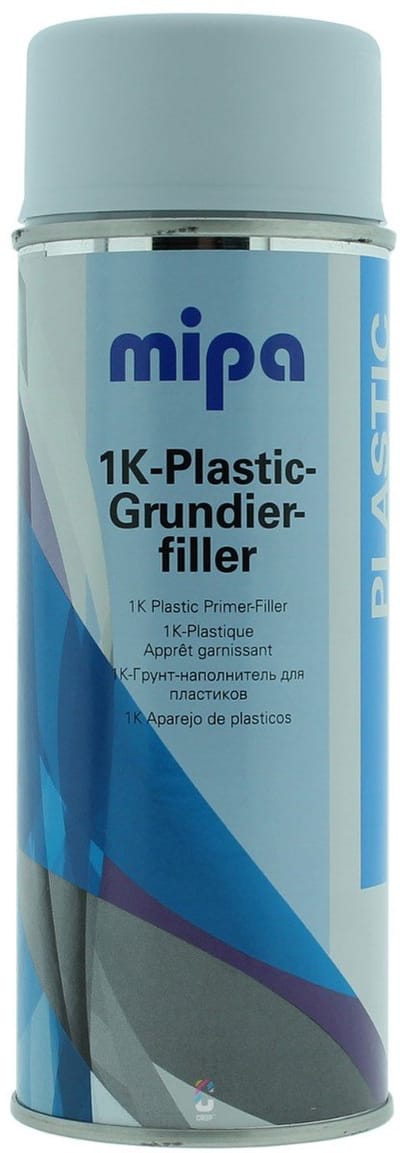 MIPA Plastic Filler spuitbus 400ml - Primer Grijs