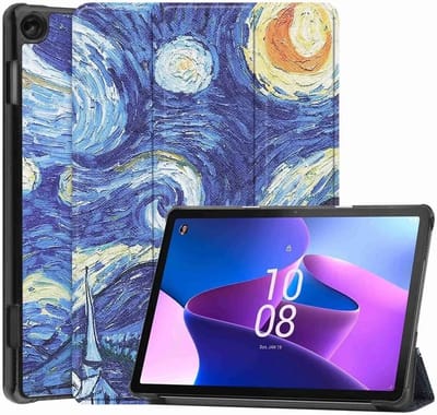 Tablet Hoes Geschikt voor Lenovo Tab M11 / K11 | Book Case met Standaard | Kunstlederen Beschermhoes | Tri-fold | Sterren Nacht