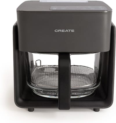 CREATE - Olievrije friteuse van 4,2 L met stoomfunctie - Zwart - AIR FRYER CRYSTAL