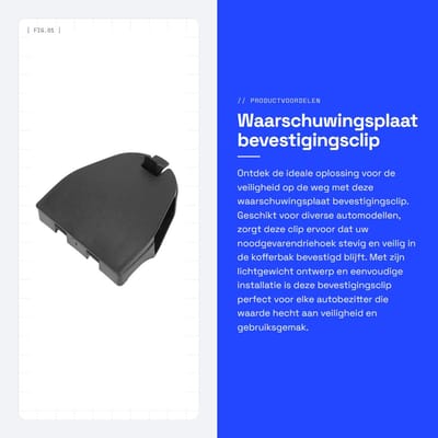 Dailygoods- Bevestigingsclip Veiligheid - Waarschuwingsplaat - Driehoekige Beugel - Eenvoudig te installeren - Lichtgewicht - Duurzaam Materiaal - Waarschuwingsdriehoek