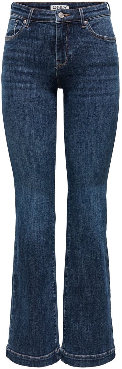 Only blauwe dames jeans   Regular waist   Flared fit   5-Pocket zakken   Knoop- en ritssluiting   Duurzaam   Regular waist Blauw XS/32