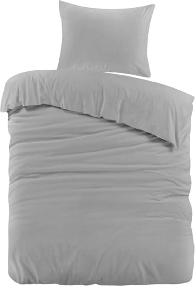 Droomtextiel Mendez Dekbedovertrek Flanel Grijs - 140x200/220 cm - Super Zacht en Heerlijk Warm