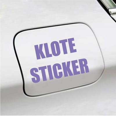 Bumpersticker - Klote Sticker - 8,2 X 12,7 - Paars