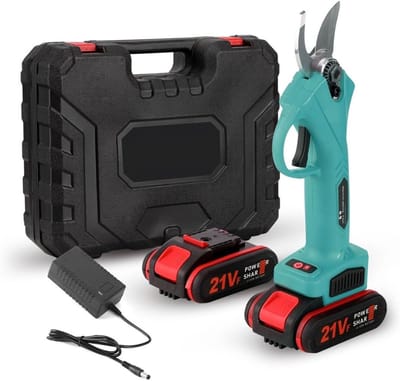 Elektrische Snoeischaar - Draadloos Tuingereedschap - Takken Snoeien - 21V Krachtige Batterij - Snijdt 30mm - Blauw