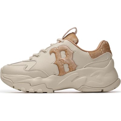 MLB Big Ball Chunky Xa Pro 3D Adv Cordon de serrage Augmentation de la hauteur Basse Dad Shoes Baskets Unisexe Marron 3ASHWVM46-43BRS 39 beige