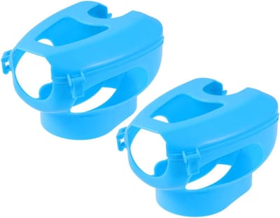 Duiven Voedingshouder - Vogel Voederbak - Duiven Voeden - Veilig Plastic Materiaal - 15 x 12.5 cm - Blauw