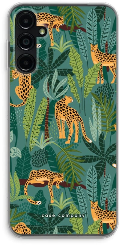 Case Company® - Hoesje geschikt voor Samsung Galaxy A14 hoesje - Luipaard 2 - Soft Cover Telefoonhoesje - Bescherming aan alle Kanten en Schermrand