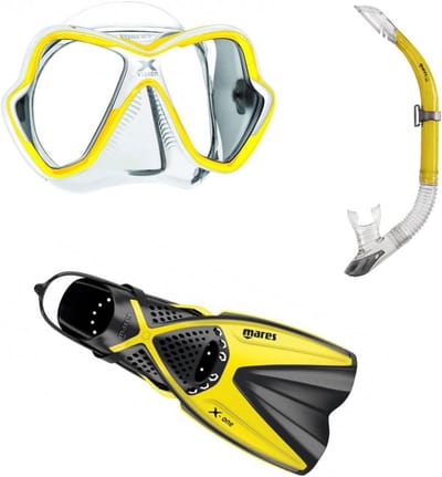 Duikset Junior: Zwembril, Snorkel en Binnenstevoors Vinnen (Maat 35-47)