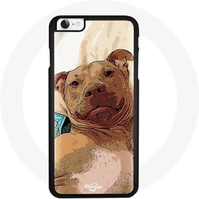 Coque Souple - Mixte - iPhone 6 - Chien Pitbull - Noir