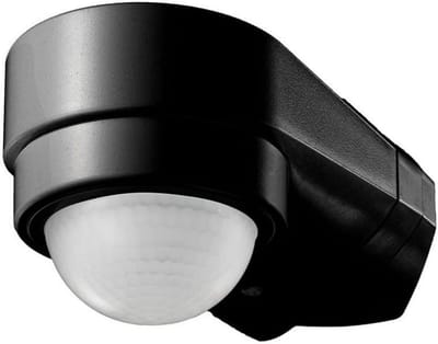 PIR Bewegingssensor Buiten en Binnen - Waterdicht IP65 - 240 Graden Detentiehoek - Zwart