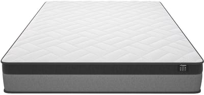 Vente-unique Set 140 x 190 cm bedbodem met opbergruimte lichte houtlook + matras met pocketveren en traagschuim dikte 24 cm - ILLUSION van YSMÉE
