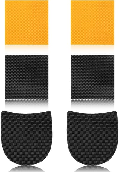 6 stuks schoenhak-reparatiekussens, 3,5 mm dikke rubberen hakken voor het repareren van schoenen, antislip hakreparatieset, hakbeschermers voor heren en dames