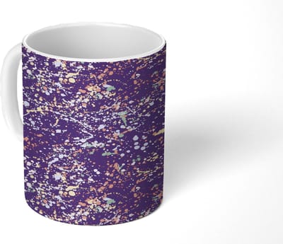 Mok - Koffiemok - Spat - Abstract - Waterverf - Stippen - Mokken - 350 ML - Beker - Koffiemokken - Theemok