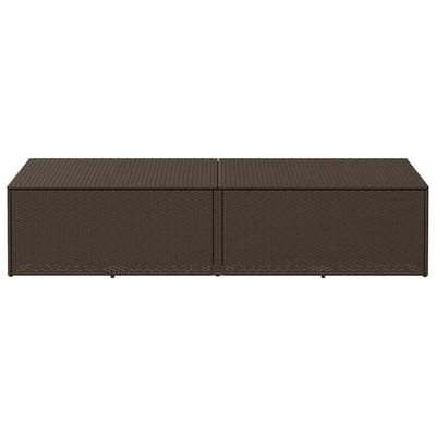 vidaXL - Tuinbox - 220x50x58 - cm - poly - rattan - bruin