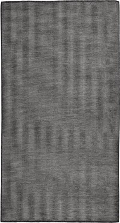 vidaXL - Buitenkleed - platgeweven - 80x150 - cm - grijs