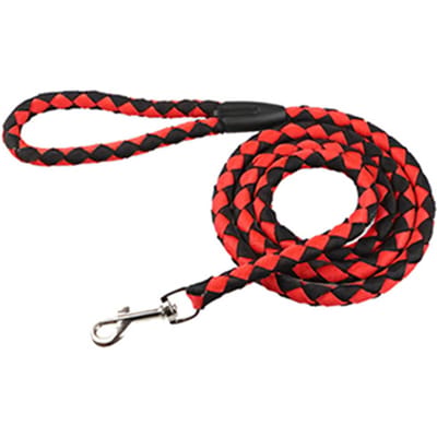 Laisse en Nylon pour chien, 5 pieds de Long, corde de marche, fermoir en métal, chaîne de Traction pour chien de taille moyenne rouge