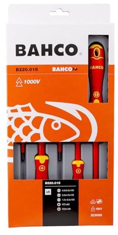 Set van 5 Isolatietools voor Schroeven en Pozidriv