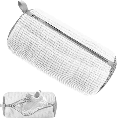 Waszak voor schoenen - set van 2 met rits, ideaal voor de wasmachine en chenille waszakken, beschermt schoenen en kleding tijdens het wassen