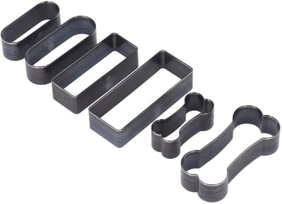 Dailygoods- Stansmessen Set van 6 - Lederen Snijgereedschap - Snijmatrijs - Gelegeerd Staal - Geschikt voor Karton/Rubber - Opbergdoos