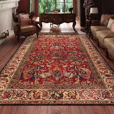 Tapis persan rétro grand luxe rouge décor bohème pour salon tapis de chevet tapis de maison 160x230 60*90cm
