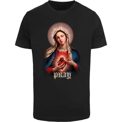 Mister Tee - Praying Mary Heren T-shirt - L - Zwart