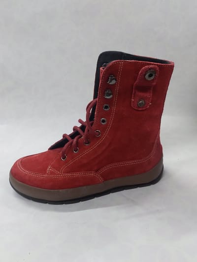 WOLKY 230 / halfhoge veterschoenen met verlengstuk / rood / maat 36