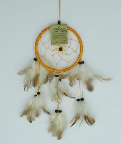 Dromenvanger / Dreamcatcher Ø12cm zonder kleintjes  - oranje