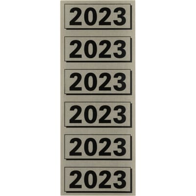 Rugetiket Elba 2023 57x25mm grijs