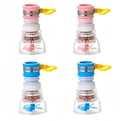 Dailygoods- Waterfilter - 4 Stuks - Keukenfilter - Antislip - Verstelbaar - Voor Kraan - Hoogwaardige Materialen - Kraanfilter