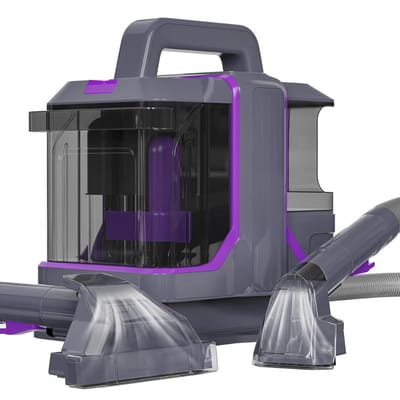 Zylo® Draagbare Vlekkenreiniger - Tapijtreiniger - Vlekkenreiniger - Grijs/Paars - ‎35cm x 24cm x 32cm
