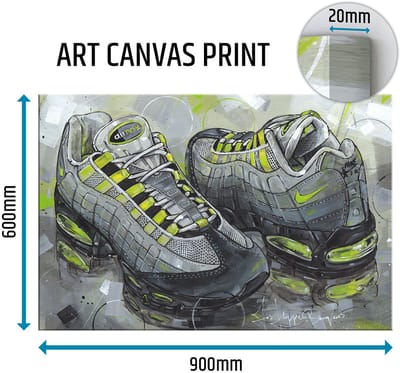 Sneaker canvas Neon 90x60 cm