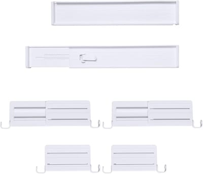 Laden Verdelers - Lade Organizers - Kast Indelen - Verstelbare Lengte - 2 Stuks - Wit