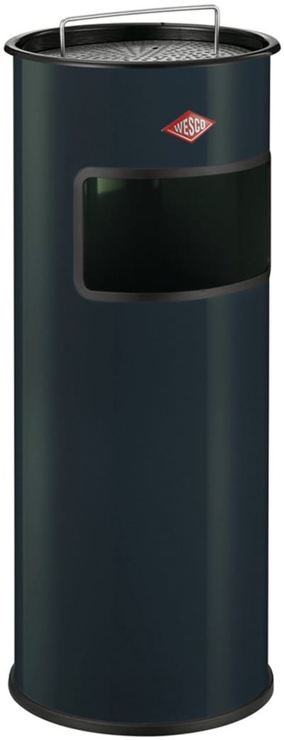WESCO Staande Asbak met zeef zonder inzet | 30 Liter | Metaal - Antraciet | Afvalbak met Asbak Staand - Made in Germany