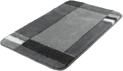 Rechthoekige badmat - grafisch design - 1 stuk - 100% polyacryl
