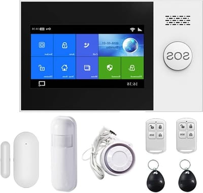Alarmsysteem Kit - Thuis Beveiliging - App Controle - GSM Wifi Connectie - 4.3 Inch Scherm - Grijs