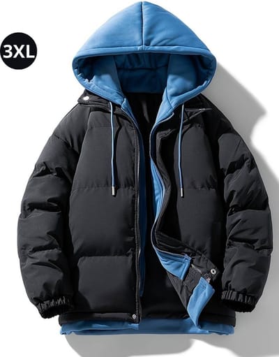 Nivard Winterjas - Dames - Parka Heren Winterjas - Winter - Volwassen - Gewatteerde Jas Dames - Zwart - Maat XXXL