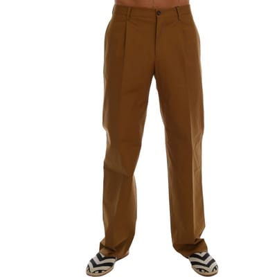 Dolce & Gabbana Bruine Stretch Katoenen Broek