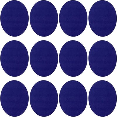 Opstrijkbare Patches - Reparatie Stof - Kleding Herstellen - Zelfklevend Fluweel - 12 Stuks - Blauw