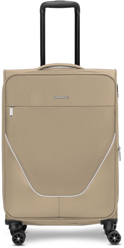 Stratic taska 4 wielen Trolley M 65 cm met uitbreidingsplooi - Zachte bagage - Combinatieslot - taupe