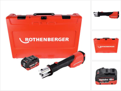 Rothenberger ROMAX 4000 CAS accu-persmachine 18 V 3 kN + 1x accu 10 Ah + koffer - zonder oplader