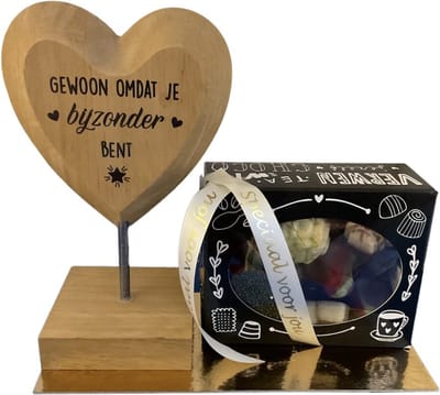 Hart - Gewoon omdat je bijzonder bent - Bonbons - Lint: Speciaal voor jou - Cadeauverpakking