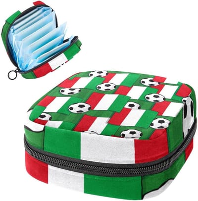 Periode Tasje - Maandverband Houder - Discrete Opslag - Zacht en Duurzaam - 17x17x12 cm - Meerkleurig